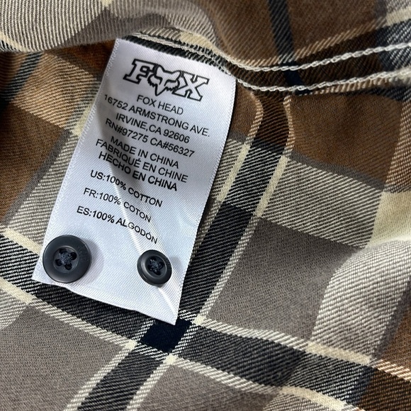 Fox Brown Shirt Button Down Shirt Women’s Small Long Sleeve 100% Cotton - Picture 4 of 8